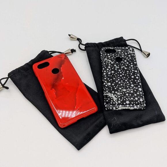 Burga Red Wave And Black Star Pixel 3 Phone Cases - Picture 1 of 6